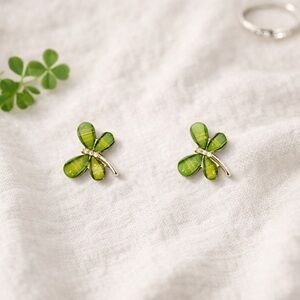 NWOT Green Stud Earrings
